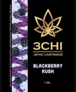 3Chi Delta 8 THC Vape Cartridge with Cannabis Derived Terpenes – Blackberry Kush