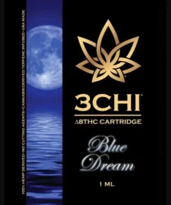 3Chi Delta 8 THC Vape Cartridge with Cannabis Derived Terpenes – Blue Dream