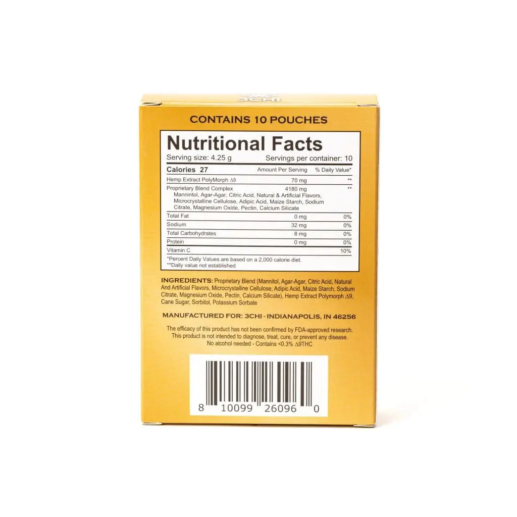 3Chi Delta 9 THC Flavored Drink Enhancer – Pina Colada (100 mg Total Delta 9 THC) - Image 3