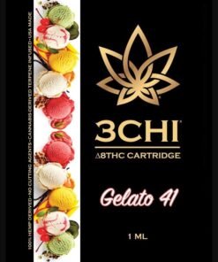 3Chi Delta 8 THC Vape Cartridge with Cannabis Derived Terpenes – Gelato 41