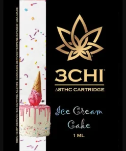 3Chi Delta 8 THC Vape Cartridge with Cannabis Derived Terpenes – Ice Cream Cake