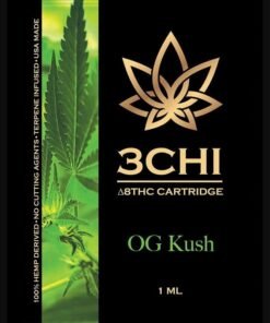 3Chi Delta 8 THC Vape Cartridge with Botanical Derived Terpenes – OG Kush