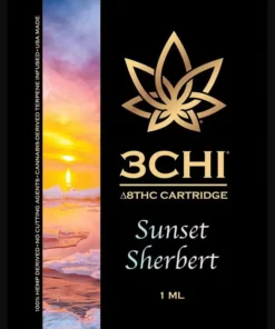 3Chi Delta 8 THC Vape Cartridge with Cannabis Derived Terpenes – Sunset Sherbert