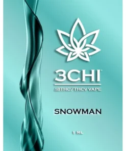 3Chi THCV Vape Cartridge – Snowman (75% Delta 8 THC, 10% THCV, 10% CBC)