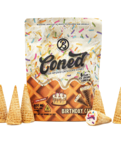 Baked Bags Delta 8 THC Coned – Birthday Cake (600 mg Total Delta 8 THC)