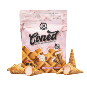 Baked Bags Delta 8 THC Coned – Strawberry Shortcake (600 mg Total Delta 8 THC)