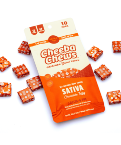 Cheeba Chews Delta 9 Chocolate Taffy – Sativa (100 mg Delta 9 THC Total)