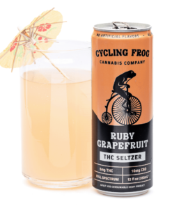 Cycling Frog THC + CBD Seltzer 6 Pack – Ruby Grapefruit (30 mg Delta 9 THC + 60 mg CBD Total)