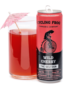 Cycling Frog THC + CBD Seltzer 6 Pack – Wild Cherry (30 mg Delta 9 THC + 60 mg CBD Total)