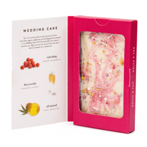 DeVINE Naturals Delta 8 and Delta 9 THC Cannabis Confections Chocolate Bar – Wedding Cake