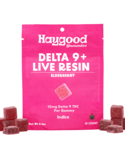 Haygood Delta 9 Live Resin Gummies – Elderberry (100 mg Total Delta 9 THC)