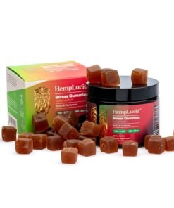 Hemplucid Stress Mushroom Gummies – Watermelon (750 mg Total CBD + 75 mg Total Delta 9 THC)
