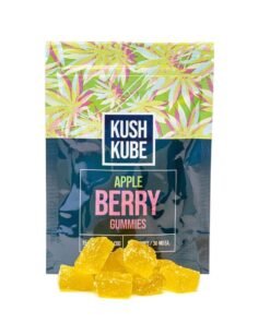Kush Kube Delta 9 + CBD Gummies – Apple Berry (150 mg total Delta 9 THC + 150 mg Total CBD)