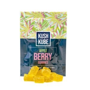 Kush Kube Delta 9 + CBD Gummies – Apple Berry (150 mg total Delta 9 THC + 150 mg Total CBD)