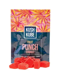 Kush Kube Delta 9 + CBD Gummies – Fruit Punch (150 mg total Delta 9 THC + 150 mg Total CBD)