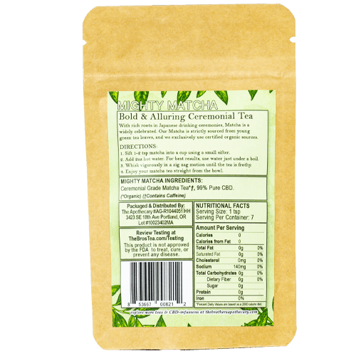 The Brothers Apothecary Mighty Matcha Hemp CBD Tea - Image 2