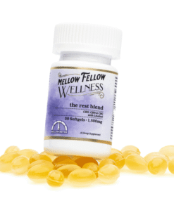 Mellow Fellow Wellness Softgel Capsules – Rest Blend (1500 mg Total Cannabinoids)