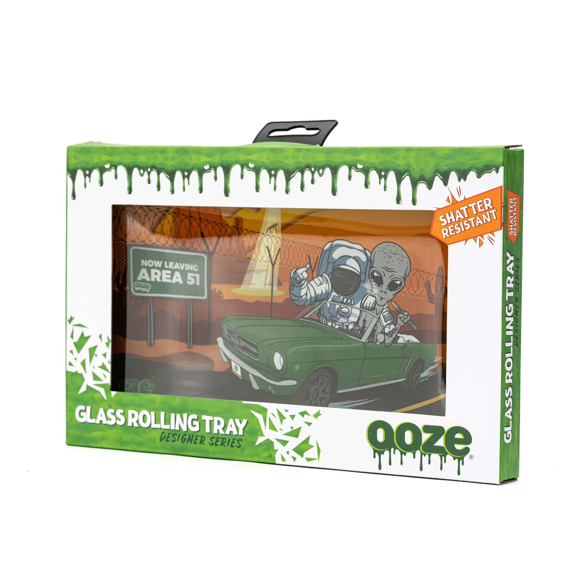 Ooze Shatter Resistant Glass Rolling Tray – Space Race - Image 2