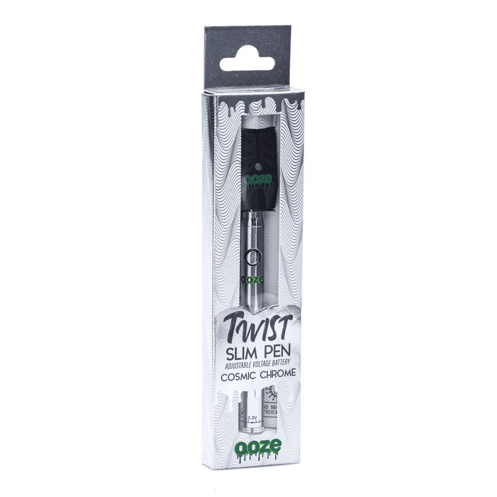 Ooze Slim Twist Pen Vape Battery – Cosmic Chrome - Image 3