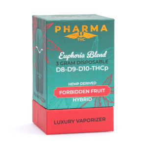 PharmaTHC Delta 8, Delta 9, Delta 10 & THCP Disposable Vape – Forbidden Fruit (3 grams)
