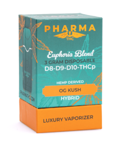 PharmaTHC Delta 8, Delta 9, Delta 10 & THCP Disposable Vape – OG Kush (3 grams)