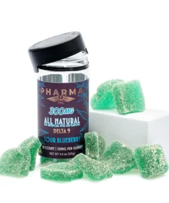 PharmaTHC Delta 9 THC All Natural Gummies – Sour Blueberry