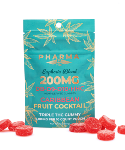 PharmaTHC Euphoria Blend Gummies – Caribbean Fruit Cocktail (2000 mg Total Cannabinoids)
