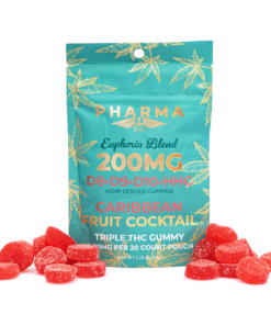PharmaTHC Euphoria Blend Gummies – Caribbean Fruit Cocktail (4000 mg Total Cannabinoids)