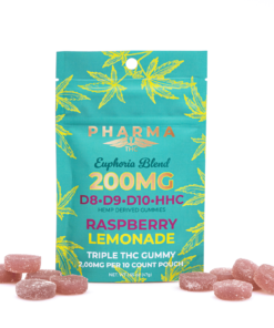 PharmaTHC Euphoria Blend Gummies – Raspberry Lemonade (2000 mg Total Cannabinoids)