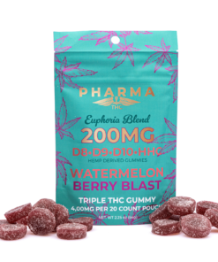 PharmaTHC Euphoria Blend Gummies – Watermelon Berry Blast (4000 mg Total Cannabinoids)