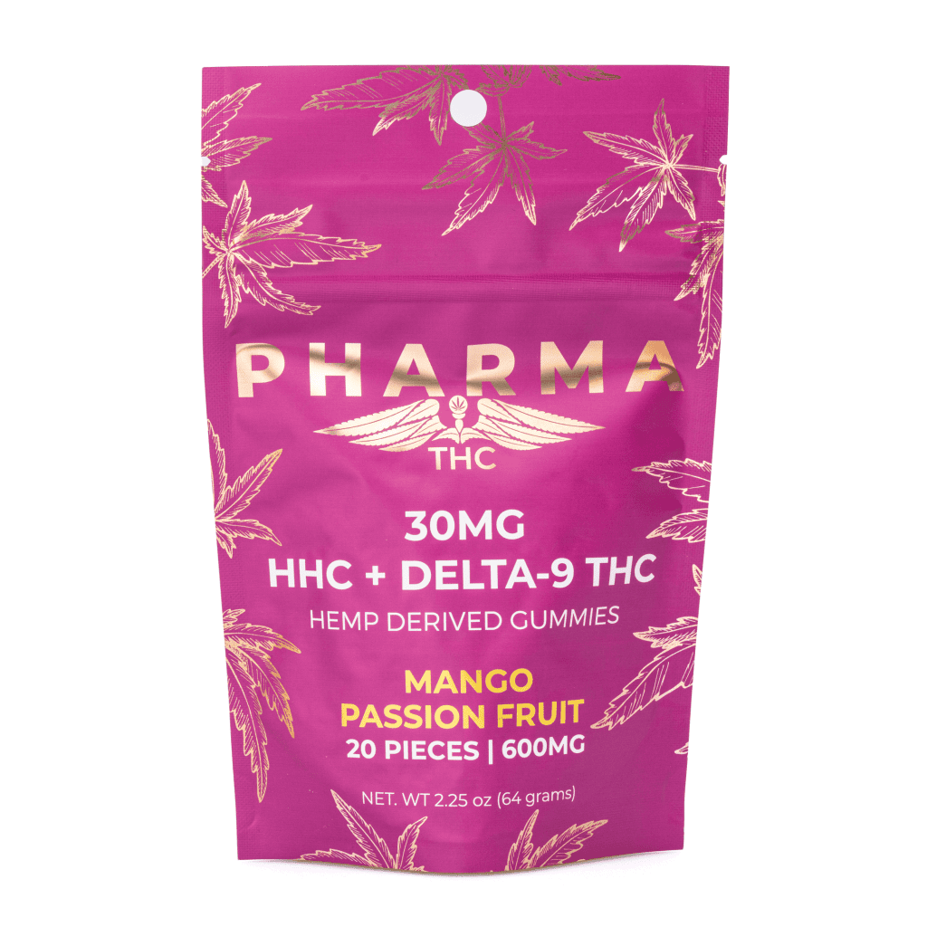 PharmaTHC HHC / Delta 9 THC Gummies – Mango Passion Fruit (400 mg Total HHC + 200 mg Total Delta 9 THC) - Image 3