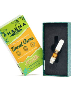 PharmaTHC Uncut Gems THCa Live Rosin Vape Cartridge – Space Invader (.5 gram)