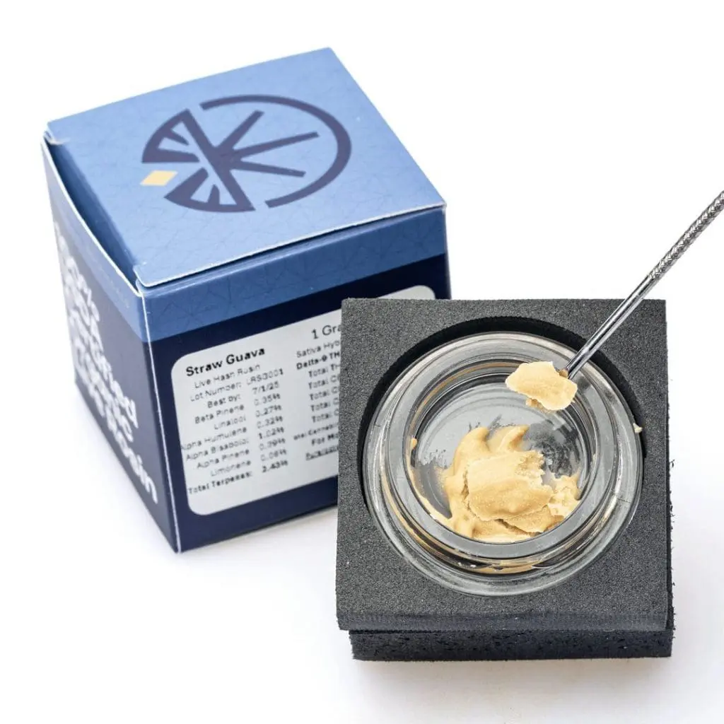 Pure Roots Botanicals THCa Live Rosin Concentrate – Straw Guava (1 gram) - Image 4