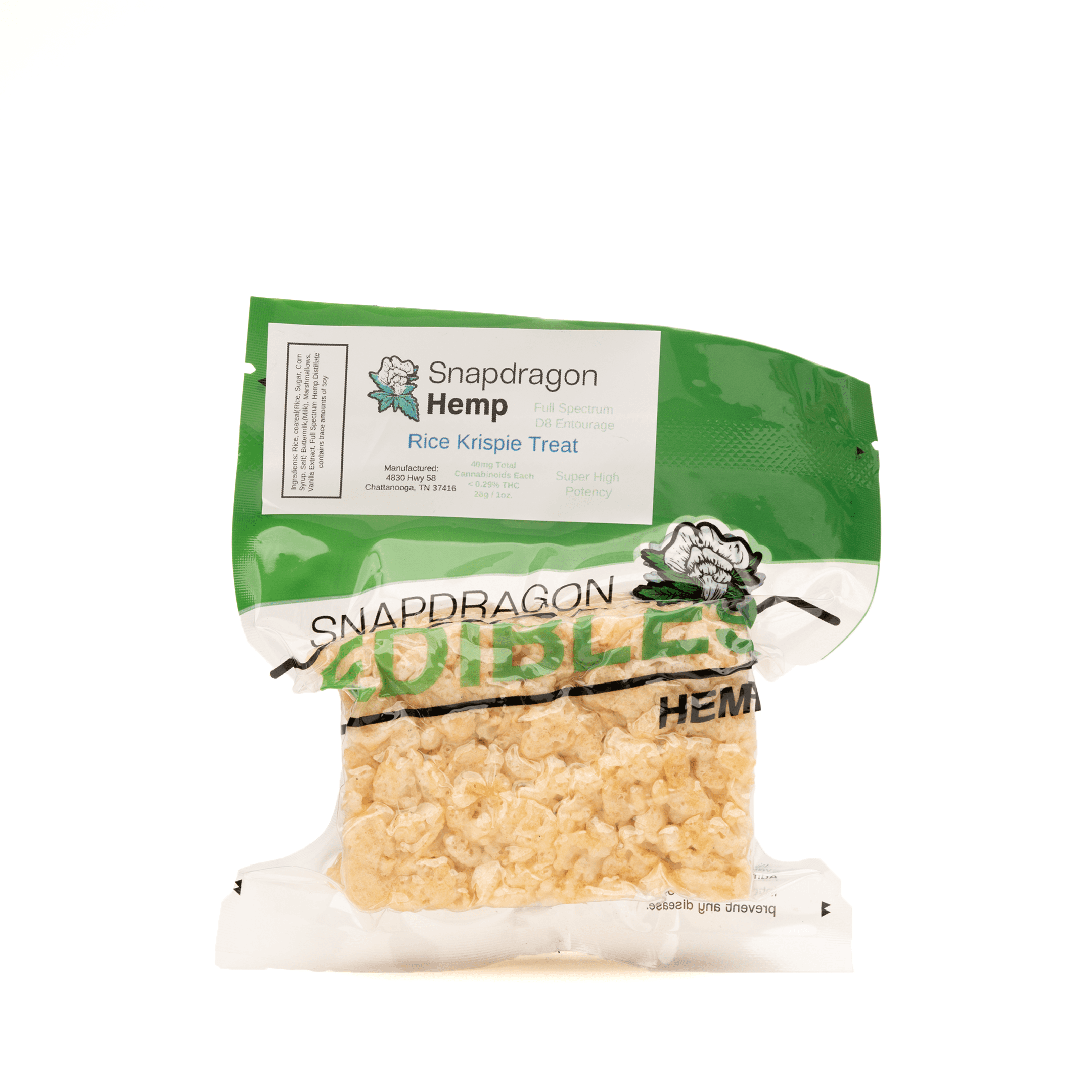 Snapdragon Delta 8 THC Rice Krispy Cereal Treat (35 mg Delta 8 THC + 7 mg Delta 9 THC) - Image 2